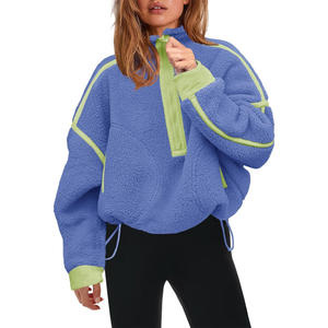 Sudaderas de gimnasio para mujer con bordado personalizado Impresión de etiquetas de marca personalizada para entrenamiento y ropa de salón - Product Image 3