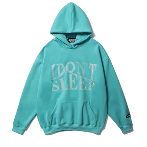 เสื้อฮู้ดสำหรับผู้ชายทรงหลวมมีฮู้ดติดโลโก้พลอยเทียมสำหรับผู้ชายทรงหลวมโอเวอร์ไซส์2025 400ออกแบบได้ตามต้องการ - Product Image 5