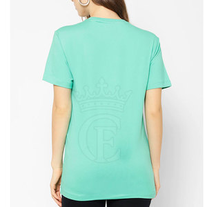 Precio al por mayor por encargo de las mujeres camiseta último estilo Casual Wear Color sólido camiseta para las mujeres - Product Image 2