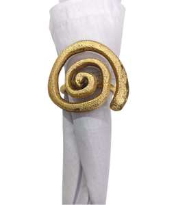 Gold round Metal Napkin Ring <b>Holder</b> Waterproof Tissue <b>Holder</b> for Holiday Party Wedding Dinner Custom Logo - Product Image 2