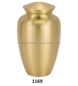 Bronze Brass Cremation Urns for Human Ashes With Free <b>Velvet</b> <b>Bag</b> - Product Image 1