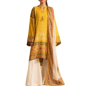 Conjunto de Ropa Tradicional Pakistaní para Mujer 2025, Shalwar Kameez Pakistaní Personalizado, Kurta de Algodón y Pijama - Product Image 1