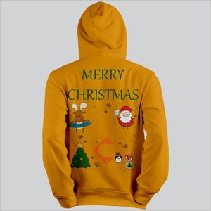 เสื้อฮู้ดผู้ชายสำหรับฤดูหนาวเสื้อฮู้ดพิมพ์ลาย3D คริสมาสต์ทันสมัย - Product Image 5