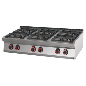 Table de cuisson à gaz 6 brûleurs série 120 - Product Image 1