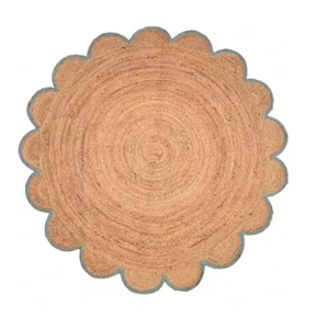 พรมและพรมหญ้าทะเลลายดอกไม้ธรรมชาติทำมือเป็นมิตรกับสิ่งแวดล้อม - Product Image 3