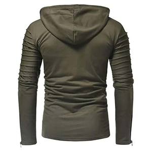 Vente en gros de vêtements pour hommes à coupe ample pour automne et hiver basiques en coton avec fermeture éclair sweats à capuche décontractés de toutes tailles - Product Image 6