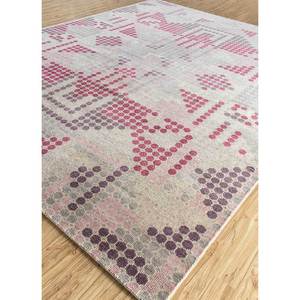 Alfombra de Lana Anudada a Mano Clan, Patrón Geométrico Rosa y Morado, Alfombra para Sala de Estar, Decoración para Pasillo Juvenil, Tamaño 9x12 - Lca-806 - Product Image 2