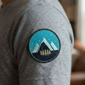 Hot Pick High Quality Custom Embroidery <b>Patch</b> Stylish Lightweight Eco-Friendly <b>Sew</b>-<b>On</b> Fabric <b>Patch</b> for Jackets Clothing Bags - Product Image 4