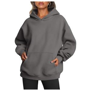 Sudaderas con capucha de algodón de alta calidad para mujer, venta al por mayor, sudaderas con capucha transpirables de colores de tela personalizada de manga larga con capucha de alta calidad - Product Image 6