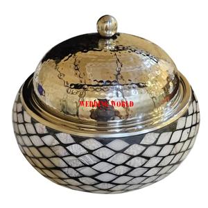 Réchauffeur d'aliments en métal forme ronde conception personnalisée réchauffeur d'aliments de fantaisie vente en gros de casserole en métal de fantaisie - Product Image 4