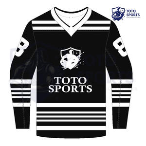 Black Color Best Supplier Full Sleeve Performance High Quality With Good Service New Arrival Sports Wear Ice Hockey Jersey - Product Image 1