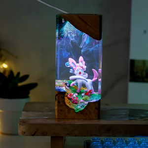 Lámpara de Anime, Lámpara de Resina Epoxi, Lámpara de Resina Epoxi Personalizada, Lámpara de Arte de Madera y Resina, Luz Nocturna Personalizada, Regalo Hecho a Mano, Regalo de Navidad - Product Image 5