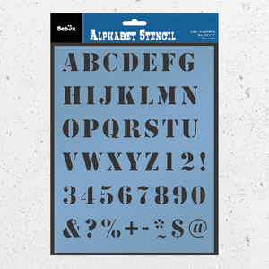 Plantilla de letras del alfabeto reutilizable de plástico para pintar, manualidades y bricolaje - Product Image 1