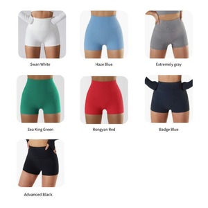 Pantalones cortos de Yoga para mujer, pantalones cortos de entrenamiento de cintura alta, Fitness, Yoga, levantamiento de glúteos, Fitness para mujer, Yoga, gimnasio, pantalones cortos para correr, ropa deportiva - Product Image 4