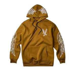 100% haute qualité poids lourd français coton éponge pull hommes personnalisé Allover strass conception à capuche Premium sweats - Product Image 2