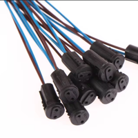 Connecteurs électriques étanches en PVC Zenith à 2 broches, noirs, pour éclairage extérieur et applications électriques