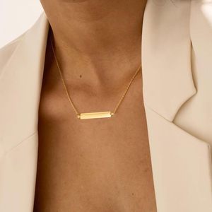 Collares de urna de barra Horizontal dorada para cenizas, joyería de cremación de acero inoxidable para mujeres, colgante de ceniza, urna humana Keepaske, tamaño personalizado - Product Image 6