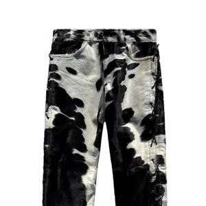 Pantalones de Cuero Vacuno Genuino Totalmente Personalizados para Hombre, Pantalones de Cuero Vacuno de Buena Calidad para Hombre, Color Sólido Disponible - Product Image 2