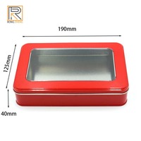 Boîte en métal carrée personnalisée de qualité alimentaire pour Noël avec fenêtre, couvercles et matériaux recyclés pour l'emballage de cadeaux, bonbons et biscuits