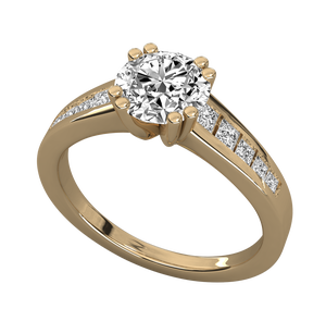 Anillos Clásicos de Color E para Mujer al por Mayor, Oro Sólido de 14K, Certificado IGI, Diamante Cultivado en Laboratorio de 1ct 2ct, Corte VVS, Anillo de Compromiso y Boda - Product Image 1