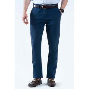 Pantalón Chino Formal NEILER de Algodón 100% Oxford, Lavado de Color, Corte Ajustado con Cinturón y Cremalleras, Ligero - Product Image 1
