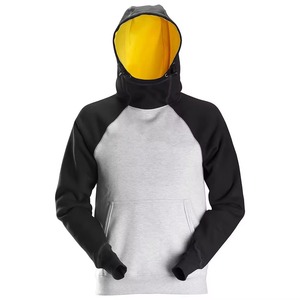 เสื้อฮู้ดโอเวอร์ไซส์ผ้าฟลีซสำหรับผู้ชาย 100% ผ้าฝ้าย แฟชั่นสตรีทฤดูหนาว 2 ชิ้น รุ่นใหม่ล่าสุด มีกระเป๋า ระบายอากาศได้ดี - Product Image 4