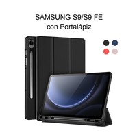 Étui intelligent en PU de qualité supérieure avec support pour stylet, fonction veille/réveil automatique et support multi-angles pour Tab S9/S8/S7/S10 Lite/S10 (intérieur flexible)
