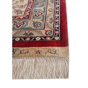 Tapis en soie noués à la main Gulmarg, grand format, motifs médaillon rouge-orange, formes géométriques pour la maison Pae-5705, pour salon et couloir - Product Image 4