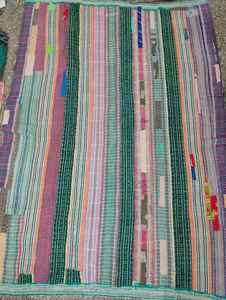 Cosido a mano 100% algodón hecho a mano Reversible Kantha sostenible Kantha tradicional Vintage hecho a mano Boho Chic Kantha - Product Image 6