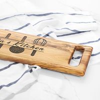 Planche à découper en bois d'olivier artisanale exquise - Écologique - ArtisRaw - Essentiel culinaire - Brun doré - 1,5 cm d'épaisseur - Pour les gâteaux