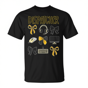T-shirt Coquette Bow 911 Dispatcher, T-shirt promozionale con bandiera statunitense per la polizia - Product Image 2