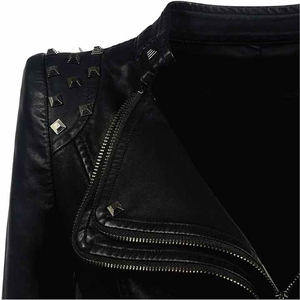 Chaqueta de Motocicleta de Cuero PU para Hombre, Talla Grande, Personalizada, para Invierno, Transpirable, Resistente al Viento, Negra, OEM ODM 2025 - Product Image 5