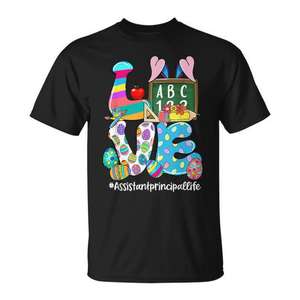 Camiseta LOVE Assistant Principal Life Easter con diseño de lápiz Apple para hombres y mujeres - Product Image 1