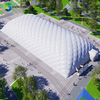 Tente dôme gonflable d'extérieur avec structure membranaire pour événements commerciaux