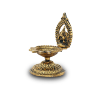 Nouveauté : Idole de Ganesh en aluminium plaqué or, Deepak fait main, durable, pour la décoration de la maison, décoration Diwali, porte-bougie, article cadeau