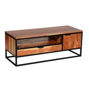 Colección Oklahoma Gabinetes de Bar modernos de lujo Tablero bajo Alta calidad Tabaco Marrón Mejor diseñador Comedor Muebles de sala de estar - Product Image 1