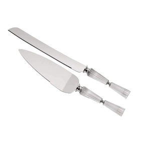 Serveur de couteau à gâteau en acier antique avec manche en nacre dernier couteau et serveur taille personnalisée emballage de boîte-cadeau - Product Image 5