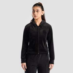 เสื้อฮู้ดไหมพรม Swift Flow ไซส์ XS ผ้ากำมะหยี่ระบายอากาศได้ดี ซิปปักลายพิมพ์นูนตัวอักษร คริสตัลโฮล สำหรับฤดูหนาวและฤดูใบไม้ร่วง - Product Image 1