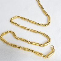 Collier en or jaune de 22 pouces, 6 mm, de haute qualité, directement de l'usine, unisexe, colliers ras du cou classiques, cadeau, 24K, 18K, 14K