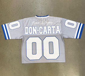 Chemises tricotées pour hommes transfert tissé sur des t-shirts de taille surdimensionnés maillots de football t-shirt 220 GSM t-shirts pour homme - Product Image 2