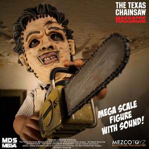 ชุดฟิกเกอร์ตัวละครเลเธอร์เฟซจากภาพยนตร์เรื่อง Texas Chainsaw Massacre ขนาด 15 นิ้ว แบบพูดได้ รุ่นใหม่ ทำจากพลาสติก ของเล่นสะสม อนิเมะ - Product Image 3