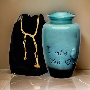 Nouvelle conception de jarre de rangement pour cendres commémorative, urne funéraire en métal pour adultes, revêtement en émail, urne funéraire en métal, jarre en métal - Product Image 6