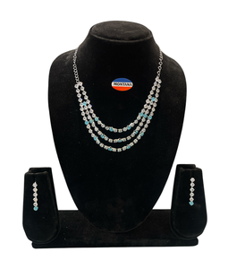 Elegante conjunto de collar de diamantes americanos multicapa para mujer, perfecto para bodas, fiestas y ocasiones tradicionales - Product Image 2