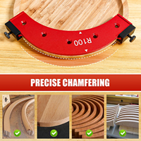 Gabarit de rayon d'angle en aluminium pour défonceuse, outil de positionnement pour panneaux de bois, durable, pour outils de menuiserie