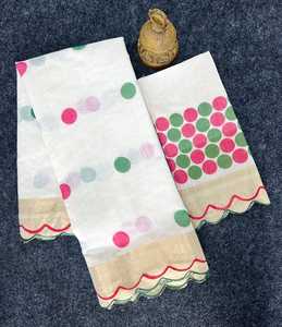 El último Lino de tendencia con impresión digital y Zari Border Saree Mujer Fabricante de moda de Surat a la tarifa más baja - Product Image 4