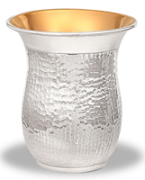 Gobelet à vin en argent Judaica Elegance, personnalisable, en laiton nickelé, coupe Kiddush juive plaquée argent, 240 ml/300 ml, fait main, sans plomb