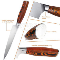 Pisau koki, pisau dapur dengan pegangan kayu karbon tinggi Jepang Stainless Steel koki dapur Steak
