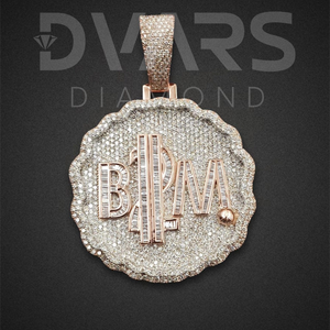 Dijes Clásicos Personalizados con Certificación GCI, Unisex, con Diamantes Cultivados en Laboratorio, Corte Brillante, Plata S925, Chapado en Oro Sólido de 9k-18k - Product Image 1