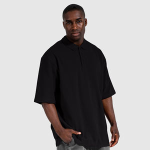 Polo de Alta Calidad Personalizado, Estilo Vintage, Holgado, Transpirable, Retro, con Cuello, Informal, de Manga Corta, para Hombre - Product Image 3