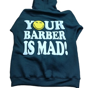 Basics coton mélangé surdimensionné polaire sweat à capuche bouffant impression en détresse broderie sweats à capuche hommes sweat-shirts fabricant - Product Image 6